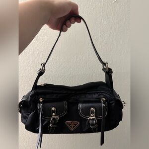 Prada Black Nylon Shoulder Bag